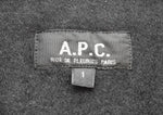 アーペーセー A.P.C. 90's オイルド プルオーバー ハーフジップ ブルゾン エルボーパッチ サイドジップ ブラウン Sサイズ 103MT-3526