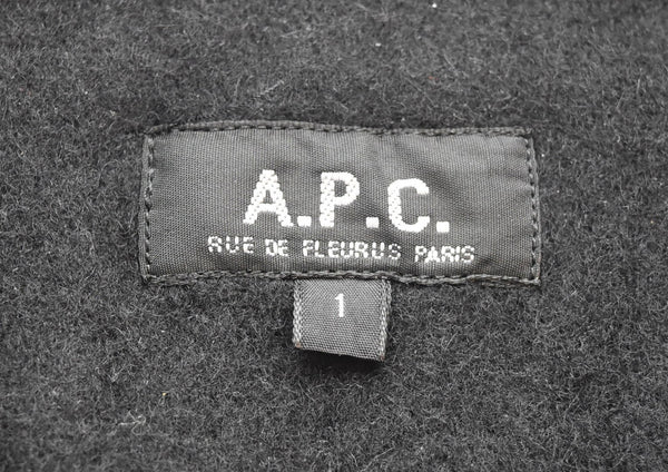 アーペーセー A.P.C. 90's オイルド プルオーバー ハーフジップ ブルゾン エルボーパッチ サイドジップ ブラウン Sサイズ 103MT-3526