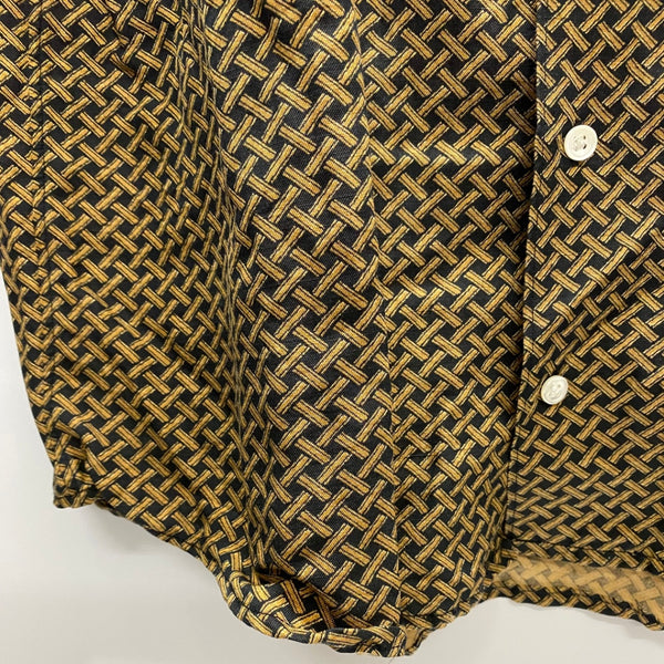 【曜日割引対象外】 ラルフローレン Polo By Ralph Lauren 90's BONNARD シルク リネン 半袖シャツ イエロー Mサイズ 201MT-4540 VB