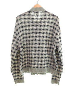 ヴィンテージ Vintage Double E sportswear ダブル イー スポーツウェア 60年代 70年代 acrylic x mohair モヘア カーディガン ジップ 総柄 セーター グリーン Lサイズ 103MT-2318