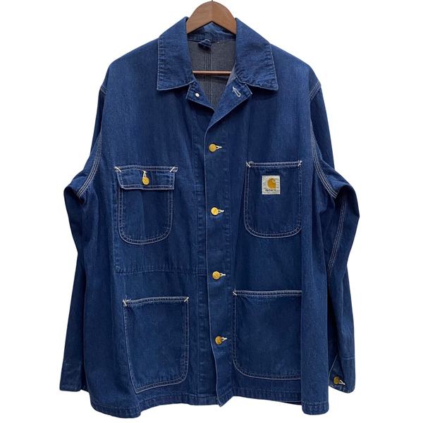 【曜日割引対象外】 カーハート Carhartt ミシガンチョアコート デニム カバーオール ジャケット ブルー 201MT-4495 VB