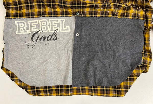 アンダーカバーイズム Undercoverism 切替チェック長袖シャツ 黄 UI1B4401 サイズ4 長袖シャツ イエロー 101MT-4854