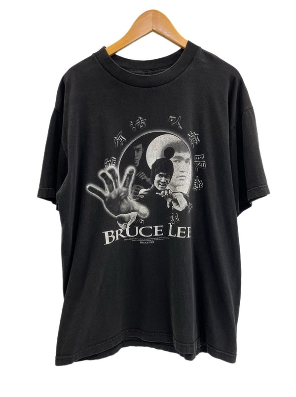 US US古着 BRUCE LEE ブルース・リー  カンフー 陰陽 黒 Tシャツ ブラック 101MT-4833