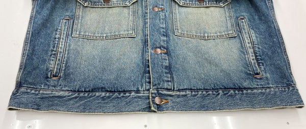 シュプリーム SUPREME 24AW DISTRESSED SELVEDGE TRUCKER JACKET ディストレス セルビッジ トラッカー ジャケット 青 ジャケット 無地 ブルー Lサイズ 104MT-1726