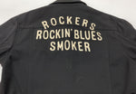 ワコマリア WACKO MARIA ROCKERS ROCKIN’ BLUES SMORKER L/S SHIRT ウール 長シャツ ワークシャツ 黒 ジャケット 刺繍 ブラック Mサイズ 104MT-2230