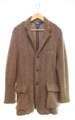 ラルフローレン RalphLauren ウールニットテーラードジャケット チンストラップ センターベント ジャケット マルチカラー Lサイズ 103MT-2851