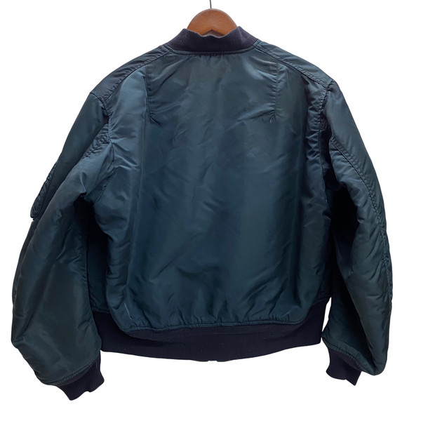 【曜日割引対象外】 アルファ インダストリーズ ALPHA INDUSTRIES 80's 旧タグ USA製 MA-1 フライトジャケット ジャケット ネイビー Lサイズ 201MT-4431 VB