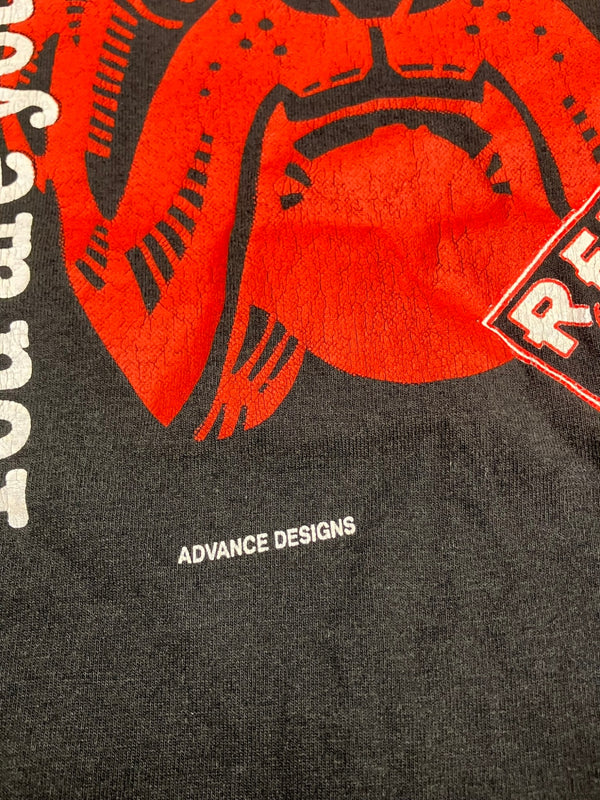 US US古着 90’s 90年代 FRUIT OF THE LOOM BESTタグ RED DOG レッドドッグ アニマルプリント 企業モノ VINTAGE ヴィンテージ XL Tシャツ ブラック LLサイズ 101MT-5057