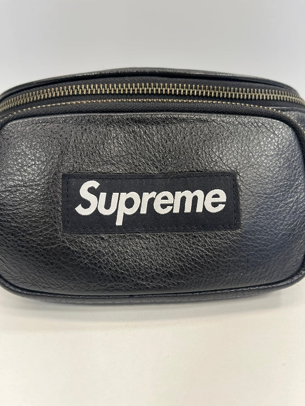 シュプリーム SUPREME レザーウェストバッグ ボックスロゴ BOXLOGO 黒 バッグ メンズバッグ ボディバッグ・ウエストポーチ ブラック 101bag-172
