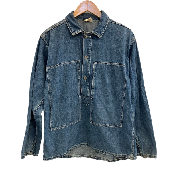 バズリクソンズ BUZZ RICKSON'S U.S. ARMY DENIM PULLOVER JACKET アーミー デニム プルオーバージャケット - 長袖シャツ ブルー 101MT-4306