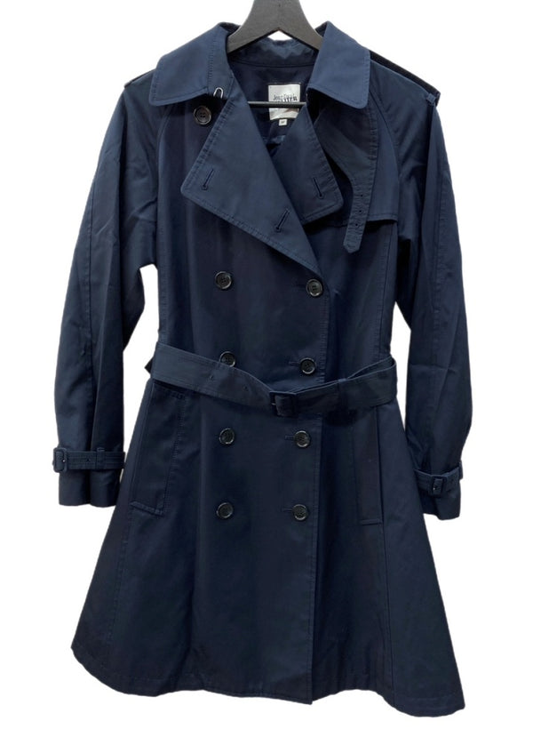 ジャンポールゴルチエ Jean Paul GAULTIER トレンチ TRENCH COAT ライトアウター テーラード TAILORED ダブルブレスト ウエストベルト スロートラッチ 膝丈 ベトナム製 NAVY 紺 JP-S16-C0001-A コート ネイビー SIZE40 104LT-235