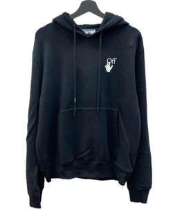 オフホワイト OFF-WHITE 21AW DEGRADE ARROW SLIM デグレイド アロー スリム フーディ パーカー 黒 パーカ ロゴ ブラック Lサイズ 104MT-2010