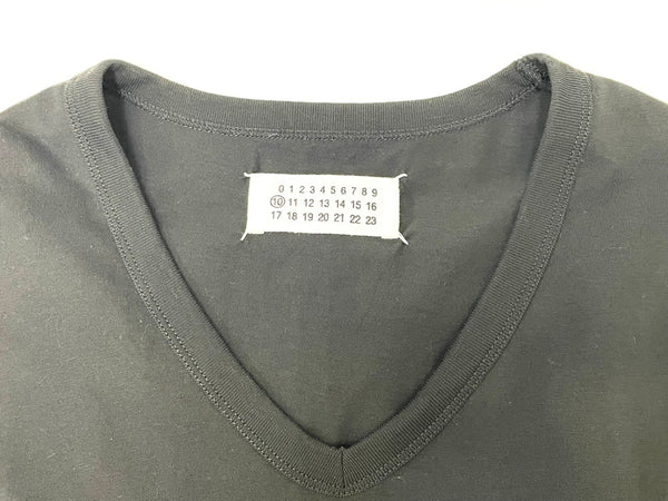 メゾン マルタン マルジェラ Maison Martin Margiela Vネック 無地 TEE S50GC0388 52 Tシャツ ブラック 601MT-55