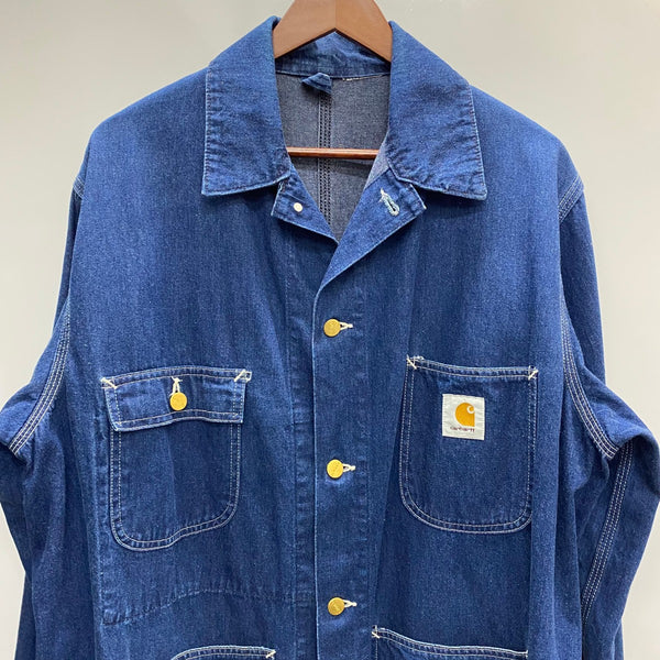【曜日割引対象外】 カーハート Carhartt ミシガンチョアコート デニム カバーオール ジャケット ブルー 201MT-4495 VB