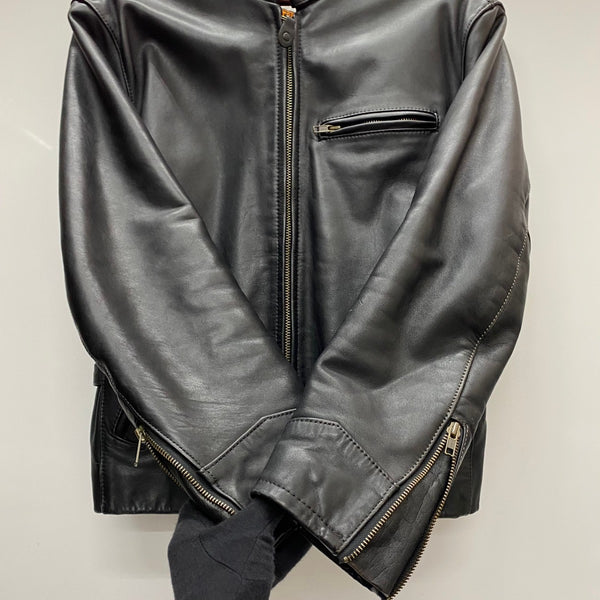 【曜日割引対象外】 ハーレーダビッドソン HARLEY-DAVIDSON シングル ライダースジャケット ジャケット ブラック 38サイズ 201MT-4500 VB