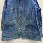 【曜日割引対象外】 ヴィンテージ vintage 50's 8OZ Sanforized Rivet Button Denim Chore Coat デニム カバーオール ジャケット ブルー 201MT-3438 VB