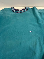 チャンピオン Champion 90s~ 刺繍タグ REVERSE WEAVE リバースウィーブ US古着 ターコイズ系 グリーン系 リブライン ボロ XL スウェット  LLサイズ 101MT-4597
