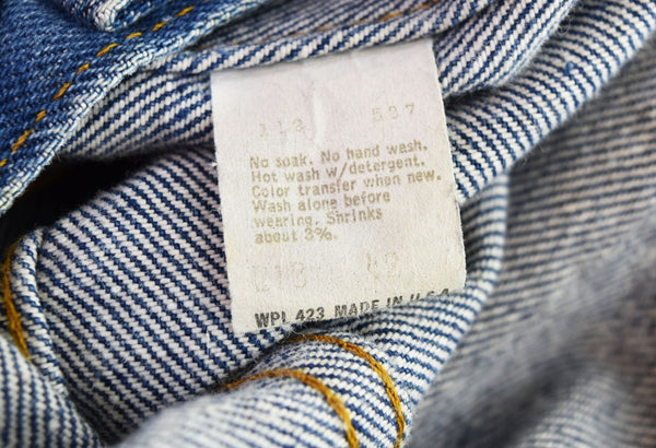 リーバイス Levi's 80's 4th Type USA製 スモールe 70505-0217 ボタン裏527 トラッカージャケット デニムジャケット 70505-0217 36 ジャケット ブルー 103MT-2309