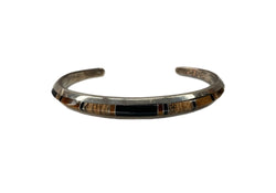 インディアンジュエリー Indian Jewelry Silver Bangle シルバー バングル wylie secatero ナバホ族 ブレスレッド 925 銀 メンズジュエリー インディアンジュエリー 総柄 シルバー 104A-71