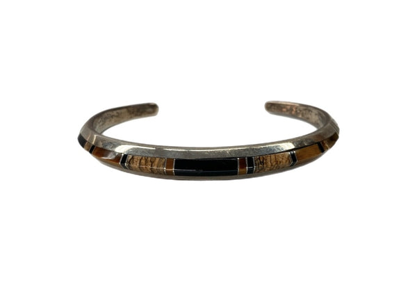 インディアンジュエリー Indian Jewelry Silver Bangle シルバー バングル wylie secatero ナバホ族 ブレスレッド 925 銀 メンズジュエリー インディアンジュエリー 総柄 シルバー 104A-71
