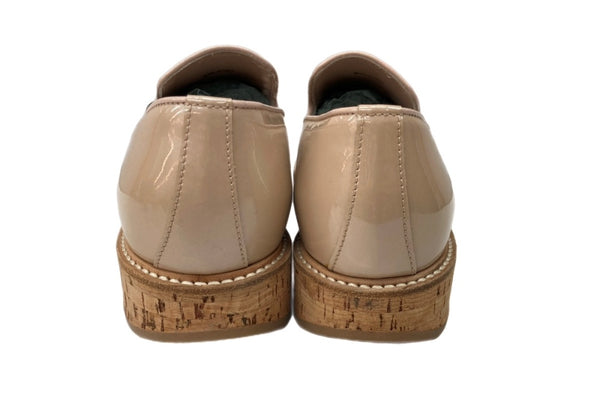 チャーチ Church's ウェッジソール レザー スリッポン 革靴 シューズ 王冠 CROWN ゴールド刺繍 イタリア製 PINK ピンク BEIGE レディース靴 ローファー ベージュ SIZE36 104S-824