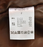 ワイルドシングス WILDTHINGS ×ナナナナサーカ 77circa モンスターパーカー ダウンコート ミリタリーコート フィッシュテール WT19439AD ジャケット ブラウン F 103LT-150