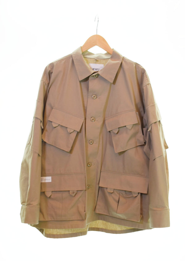 ダブルタップス WTAPS 21AW MODULAR/LS モジュラー ロングスリーブ リップストップ 長袖シャツ 茶 212BRDT-SHM03 2 長袖シャツ ブラウン 103MT-1350