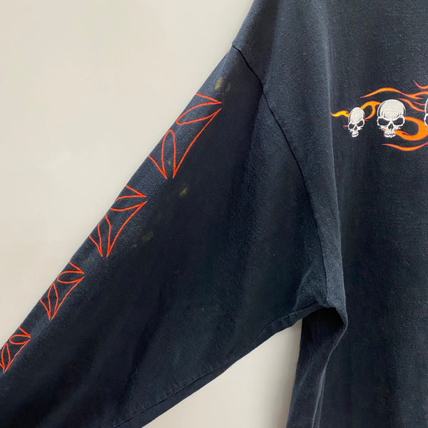 【曜日割引対象外】 ファッションビクティム Fashion Victim 00's SIN CITY CHOPPERS 長袖カットソー シルバー Lサイズ 201MT-4039 VB