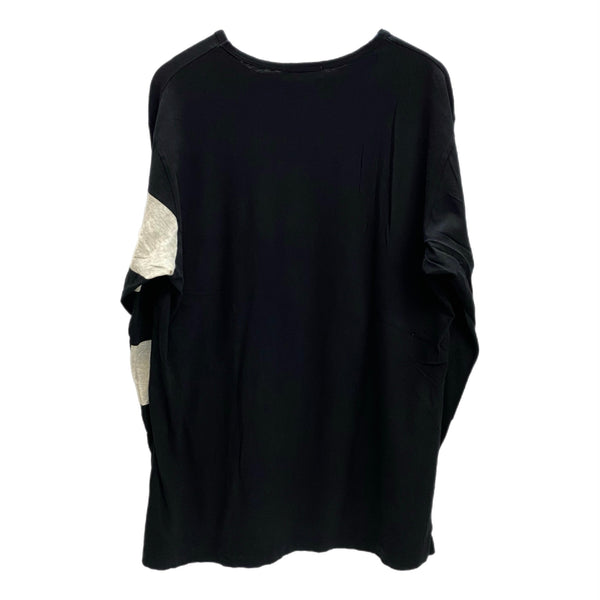 ヨウジヤマモト プールオム Yohji Yamamoto POUR HOMME ロングカットソー ブラック×ホワイト HK-T66-094 ロンT 3サイズ 201MT-3943