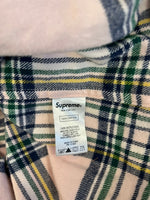 シュプリーム SUPREME tartan flannel shirt タータン フランネルシャツ ネルシャツ ペールピンク チェックシャツ 長袖シャツ ピンク Lサイズ 101MT-5214