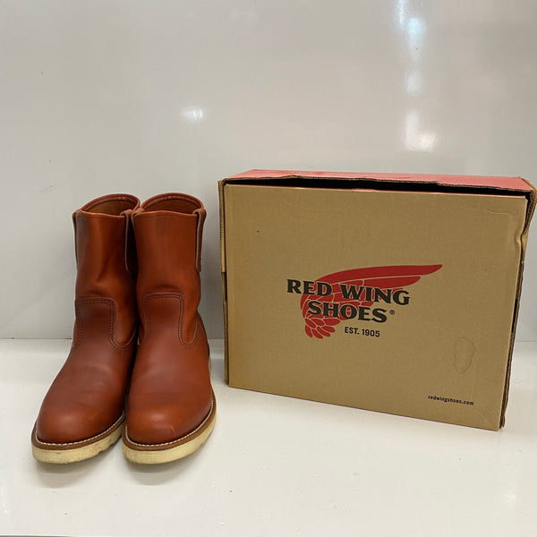 【曜日割引対象外】 レッドウィング RED WING ペコスブーツ オロラセット 8866 メンズ靴 ブーツ ペコスタイプ ブラウン 26cmサイズ 201-shoes1589 VB