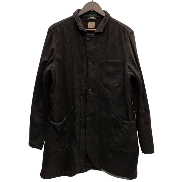 【曜日割引対象外】 ファンセットオブアート FUNSET OF ART MARIN COUNTY MADE カバーオール ウールジャケット コート ブラウン Lサイズ 201MT-4300 VB