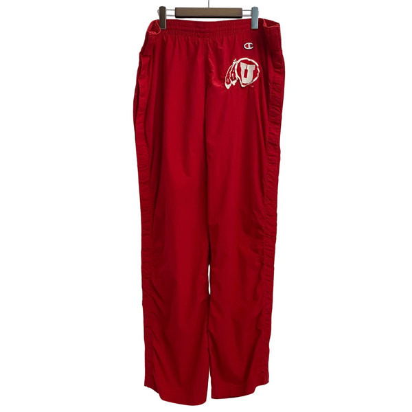 【曜日割引対象外】 チャンピオン Champion 80's フットボールパンツ USA製 ナイロンパンツ ボトムスその他 レッド Lサイズ 201MB-1065 VB