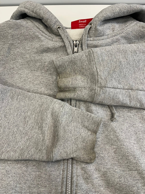 シュプリーム SUPREME 15FW 15AW Hooded Logo Zip Up Parka フードロゴジップアップパーカー 灰 グレー パーカ グレー Sサイズ 101MT-5001