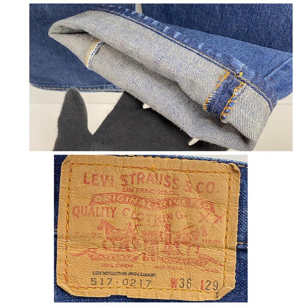 【曜日割引対象外】 ヴィンテージ vintage 70's リーバイス Levi's 517 66前期 W36 ボタン裏2 デニム ブルー 201MB-851 VB