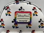 ラウンジフライ LOUNGEFLY × Disney ディズニー レインボー ミッキー ミニー 総柄バックパック バッグ レディース リュック ホワイト 601bag-18
