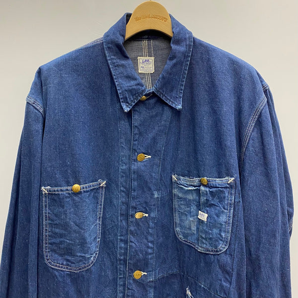 【曜日割引対象外】 ヴィンテージ vintage リー LEE 60's~ 91-J デニムカバーオール USA製 ジャケット ブルー 46サイズ 201MT-3513 VB