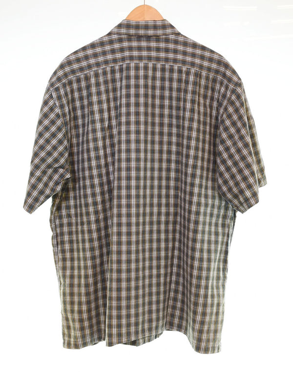 ダブルアールエル RRL 三ツ星 三つ星 90's チェック シャツ  半袖シャツ グリーン Lサイズ 103MT-2830