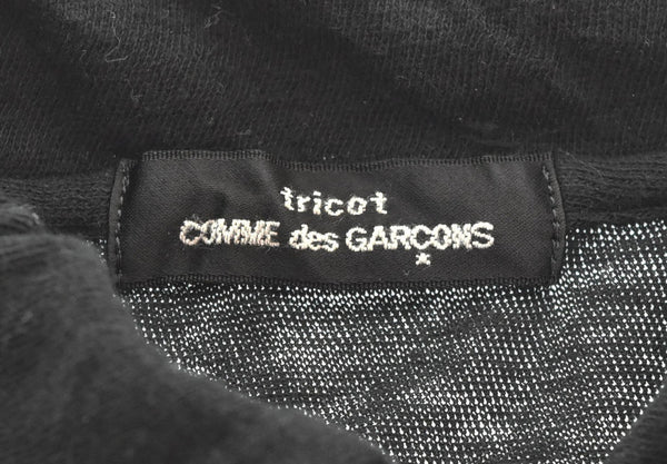トリココムデギャルソン tricot COMME des GARCONS AD2005 00s 00's フリル切替 TP-T001 半袖ポロシャツ ブラック 103LT-126