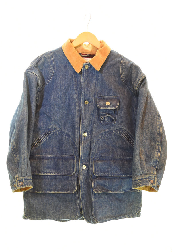 ラルフローレン RalphLauren 80年代 80s ハンティングジャケットデニムカバーオール 青 PMJ-CJRRL-YA-0706 ジャケット ブルー Lサイズ 103MT-1858