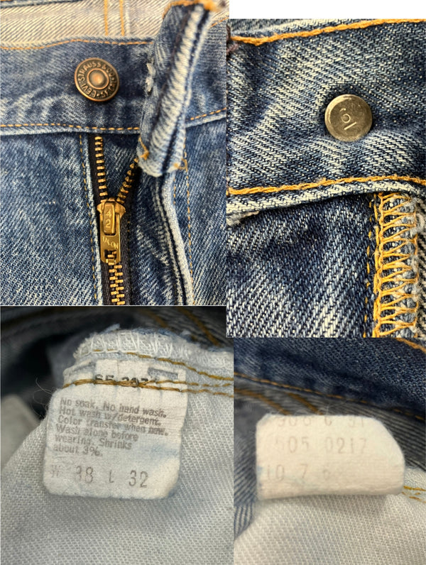 リーバイス Levi's 70's 70年代 505 66後期 ボタン裏6刻印 42TALON ZIPPER VINTAGE ヴィンテージ デニム ブルー W38L32 101MB-659