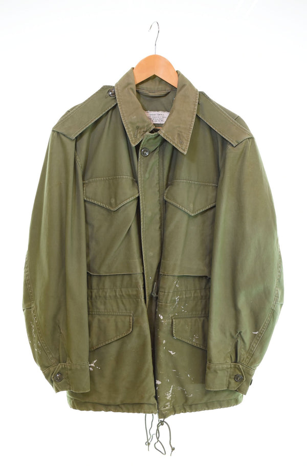 ミリタリー Military アメリカ軍 M-51 フィールドジャケット ペンキ 雰囲気 USARMY CROWNジッパー 8405-255-8591 S-S ジャケット カーキ 103MT-2929