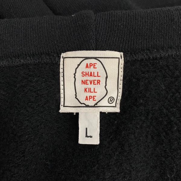 ア ベイシング エイプ A BATHING APE 00s ジップ フーディー ベスト スワロフスキー zip hoodie vest SWAROVSKI ノースリーブパーカー ブラック Lサイズ 201MT-4614