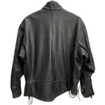 【曜日割引対象外】 バンソン VANSON スウェーデン軍 レザー モーターサイクル USA製 ジャケット ブラック 38サイズ 201MT-3881 VB