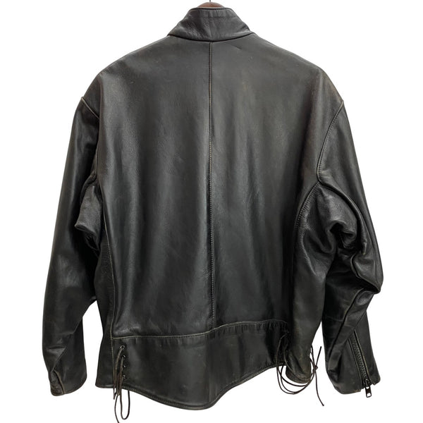 【曜日割引対象外】 バンソン VANSON スウェーデン軍 レザー モーターサイクル USA製 ジャケット ブラック 38サイズ 201MT-3881 VB