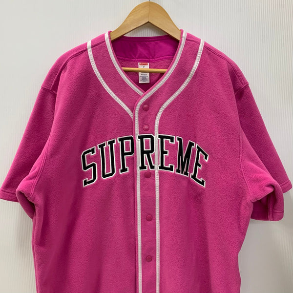 シュプリーム SUPREME FW24 Polartec Baseball Jersey 半袖シャツ ピンク Mサイズ 201MT-4177