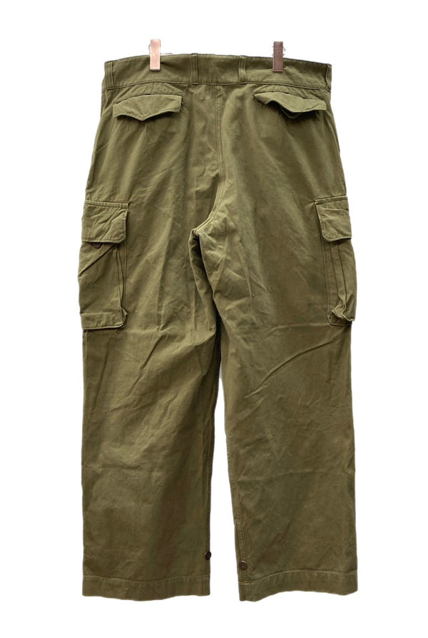 ミリタリー Military 50s 50年代 French Army フランス軍 Ｍ47 前期 無地 カーゴパンツ カーキ サイズ37 104MB-375