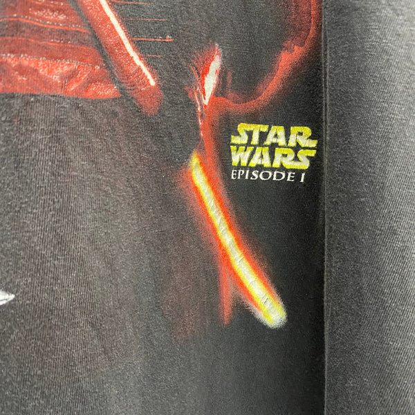 【曜日割引対象外】 ヴィンテージ vintage ~00's Star wars EP1 Darth Maul movie tee Tシャツ ブラック XLサイズ 201MT-4167 VB