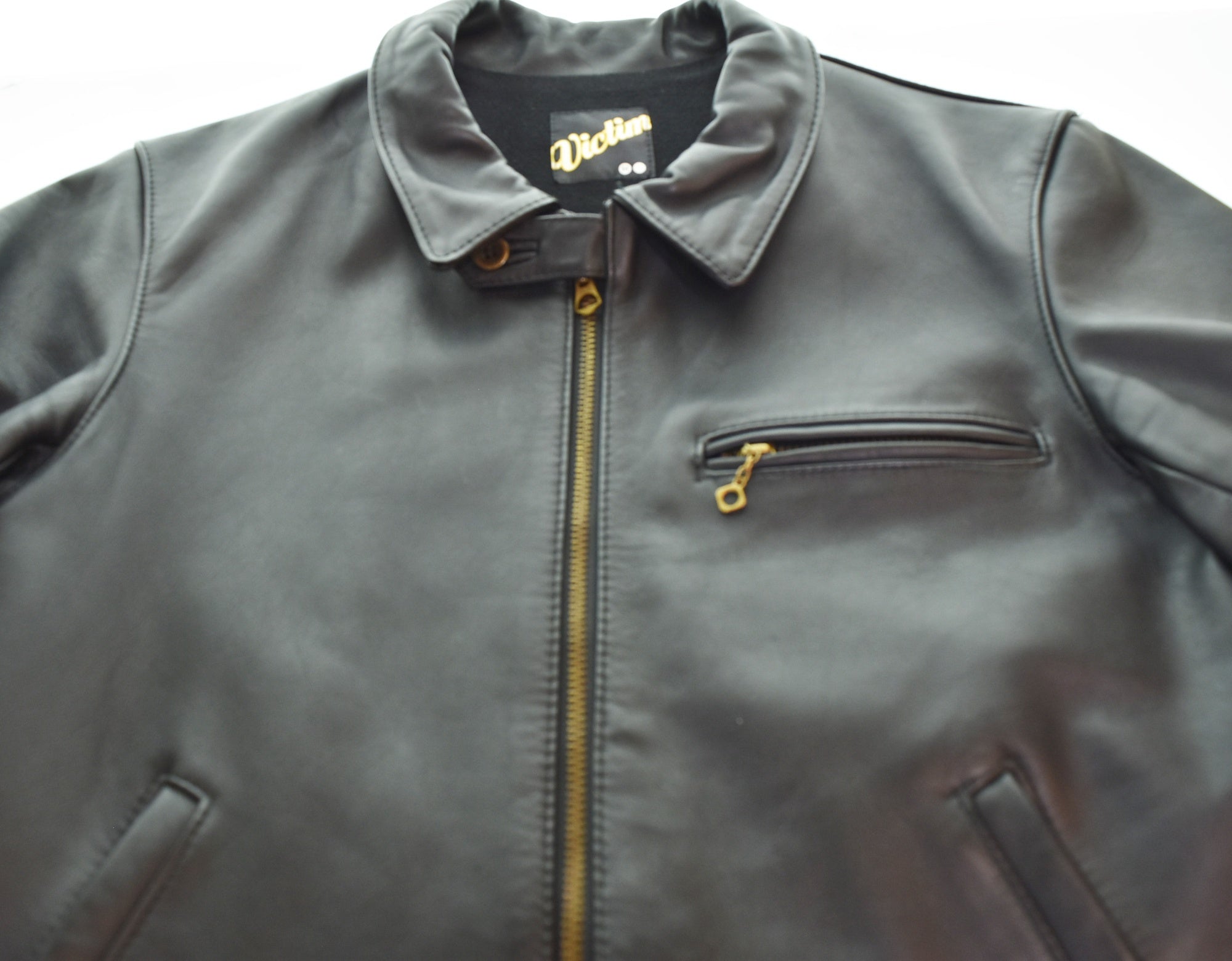 【美品】victim ホース レザー ライダース ジャケット VICTIM ヴィクティム 馬革 ホースレザー レザージャケット⁄VTM-08-J