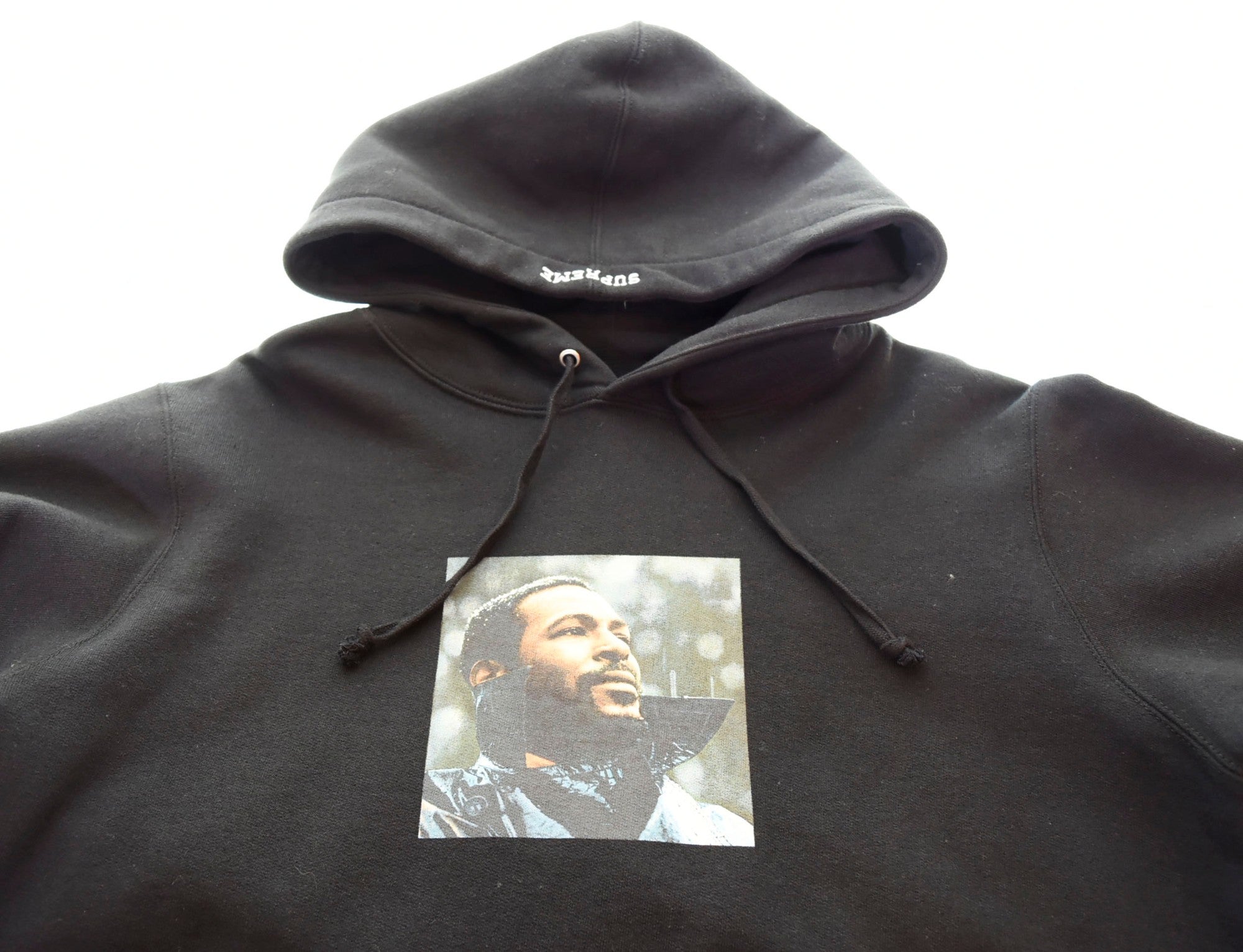 シュプリーム SUPREME 18AW Marvin Gaye Hooded Sweatshirt マーヴィンゲイ スウェット 起毛 パーカー 黒  パーカ ブラック Sサイズ 103MT-709 | 古着通販のドンドンサガール